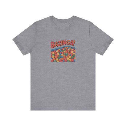 Bazinga! Ball Pit — Big Bang Theory Retro Tee (Light)