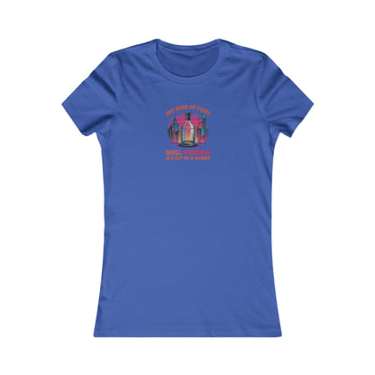 Vodka is a Bit of a Hobby — Retro Graphic Women's Tee (Dark)