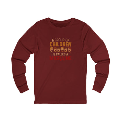 A Group of Children Is Called a Migraine — Retro Long Sleeve (Dark)