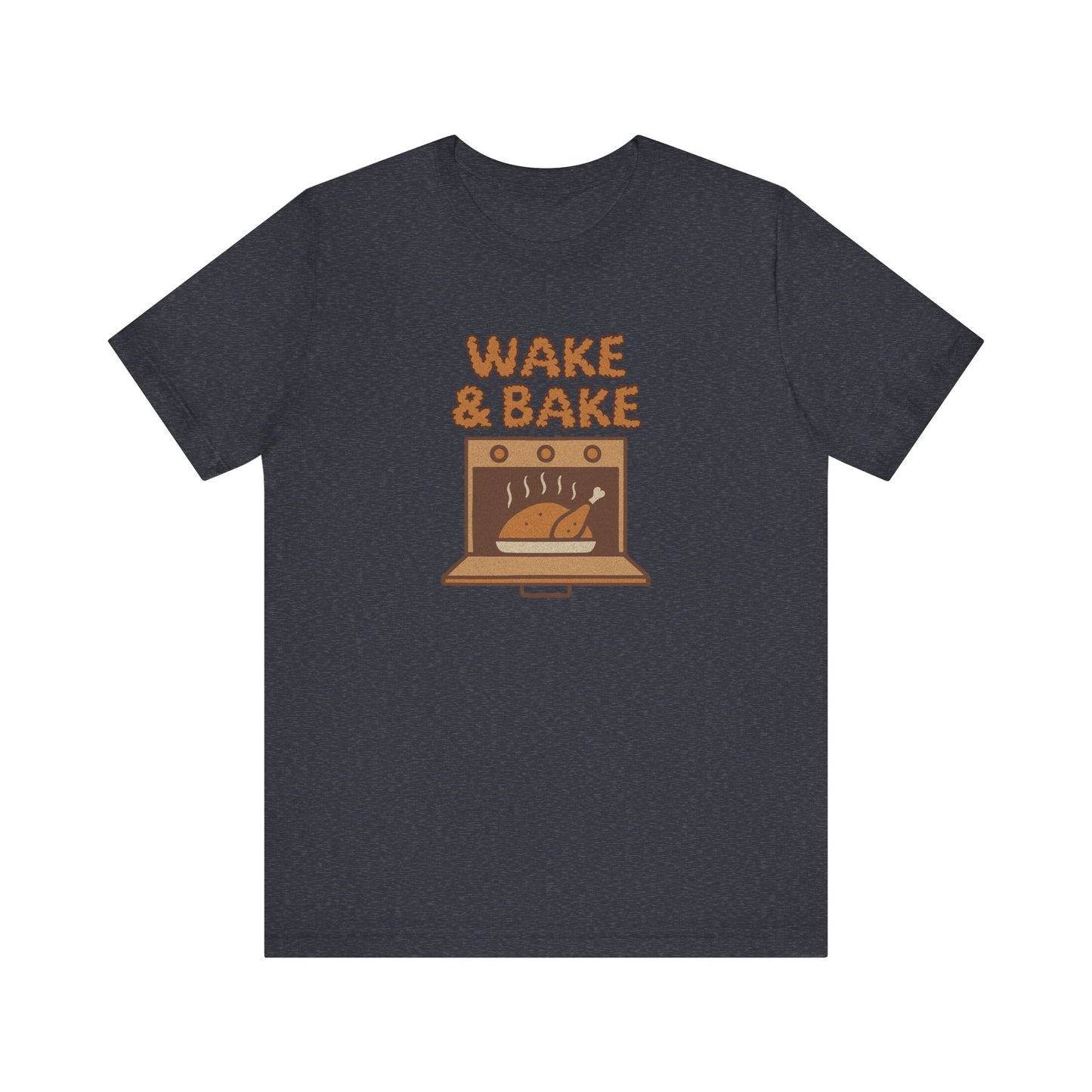 Wake & Bake — Retro Thanksgiving Turkey Tee (Dark)