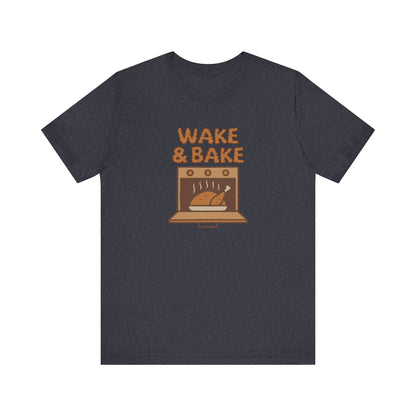 Wake & Bake — Retro Thanksgiving Turkey Tee (Dark)