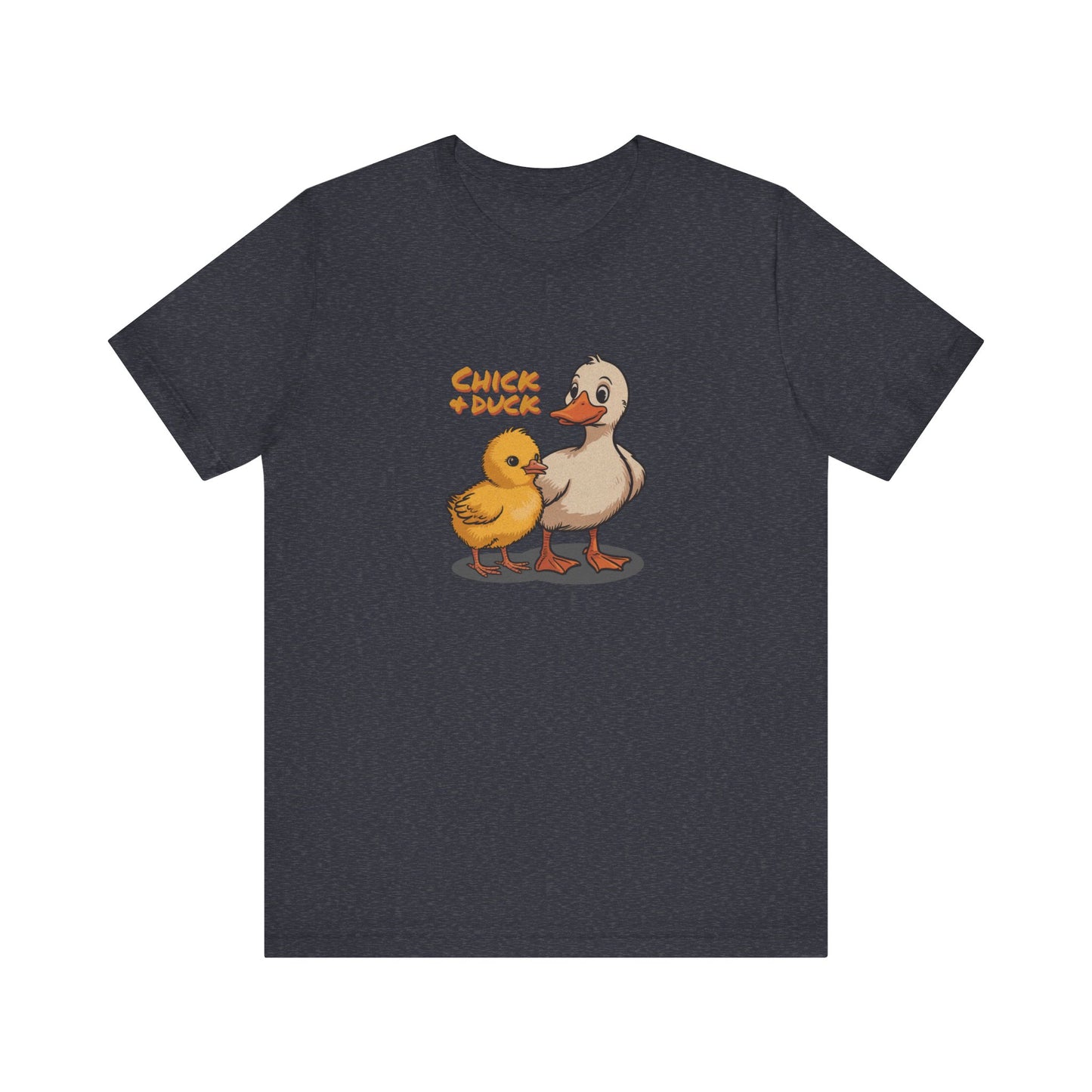 The Chick and the Duck — Friends Retro Tee (Dark)