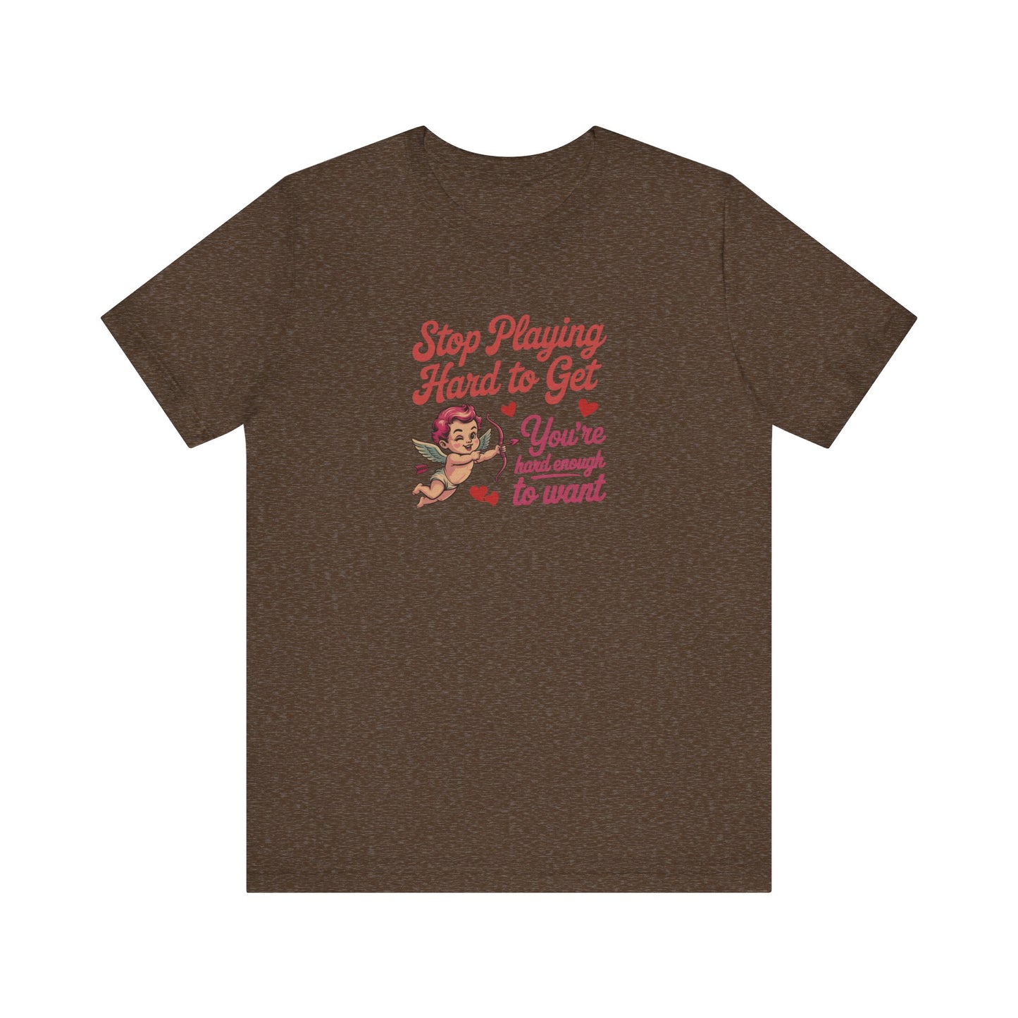 Stop Playing Hard to Get — Retro Cupid Tee (Dark)