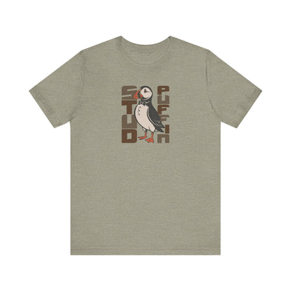 Stud Puffin, Licensed to Chill – Spy-Bird Retro Tee (Light)