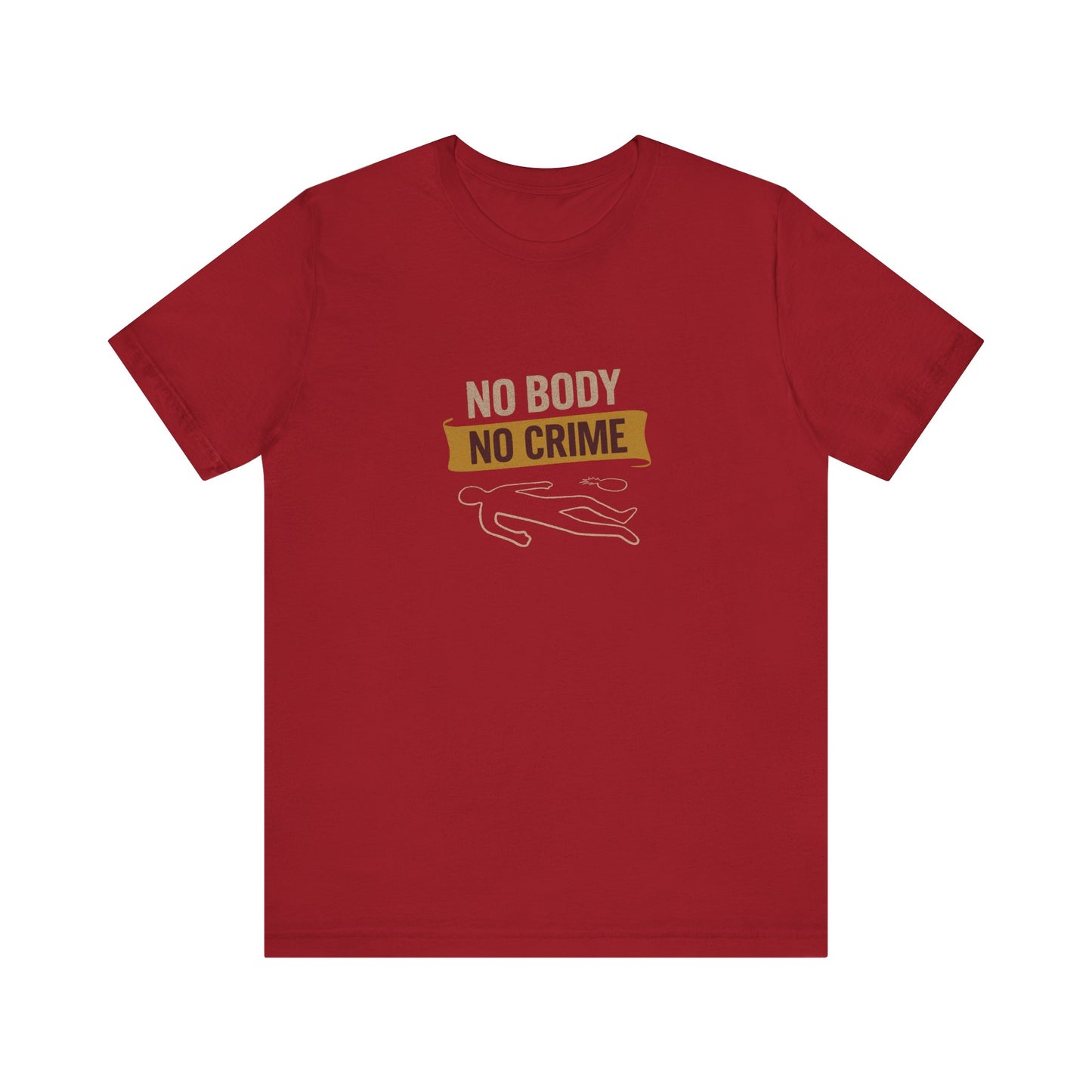 No Body, No Crime — Psych Crime Scene Retro Tee (Dark)
