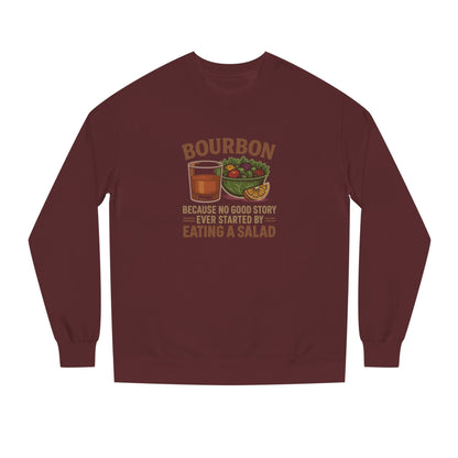 Bourbon > Eating a Salad — Retro Sweatshirt (Dark)
