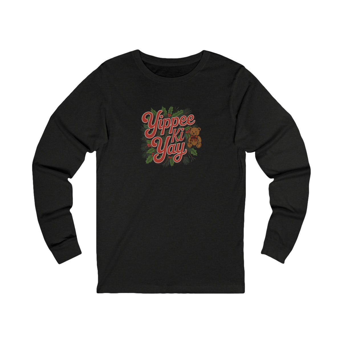 Yippee Ki Yay — Die Hard Retro Christmas Long Sleeve (Dark)
