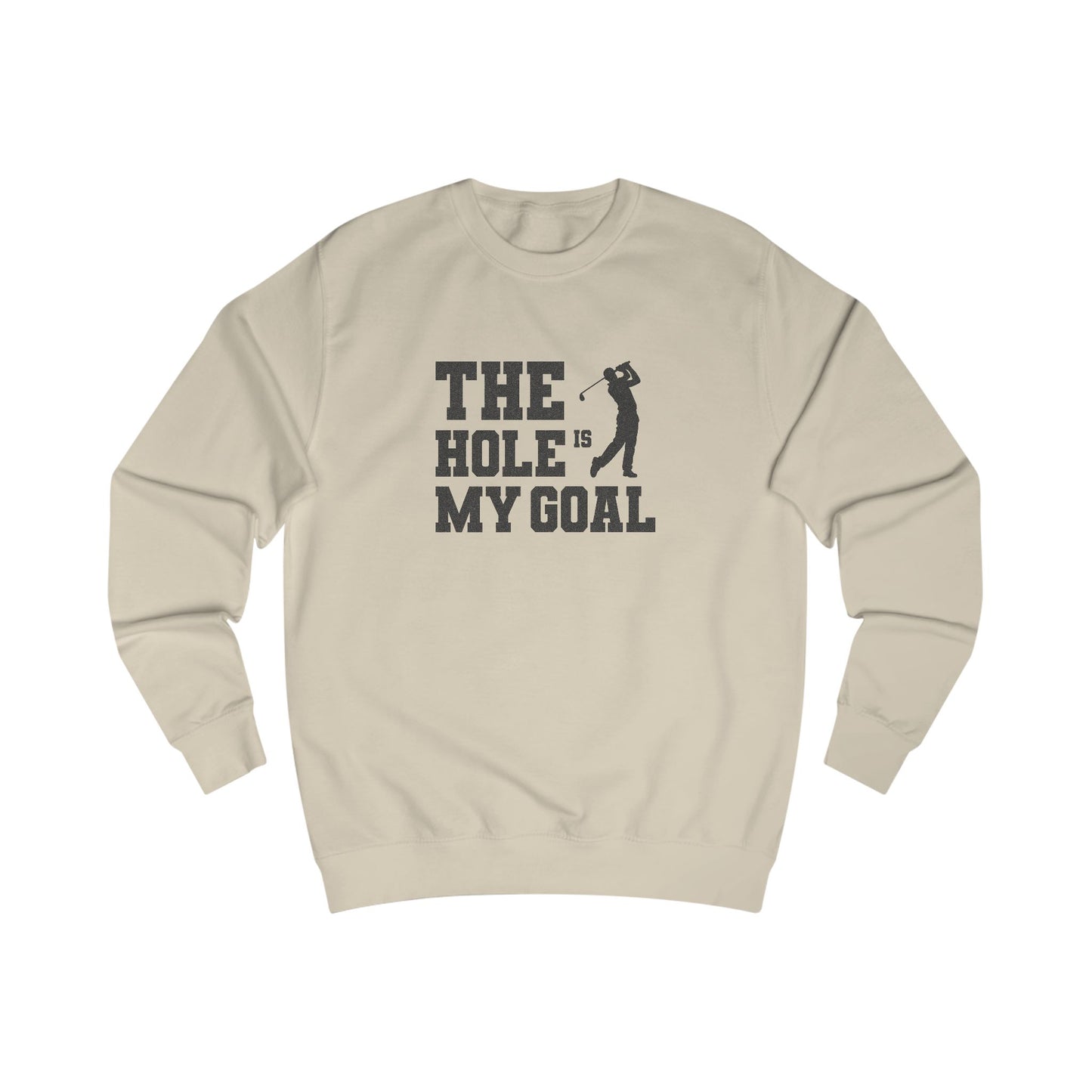 The Hole Is My Goal — Golf Silhouette Retro Sweatshirt (Light)