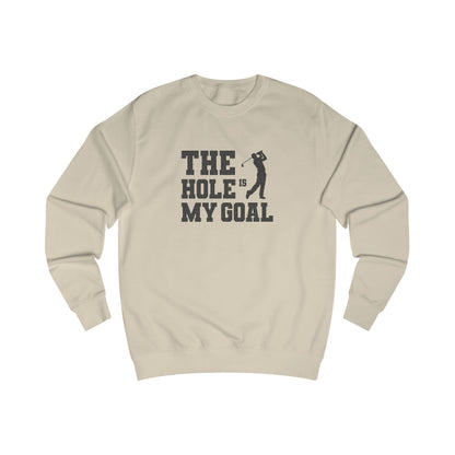 The Hole Is My Goal — Golf Silhouette Retro Sweatshirt (Light)