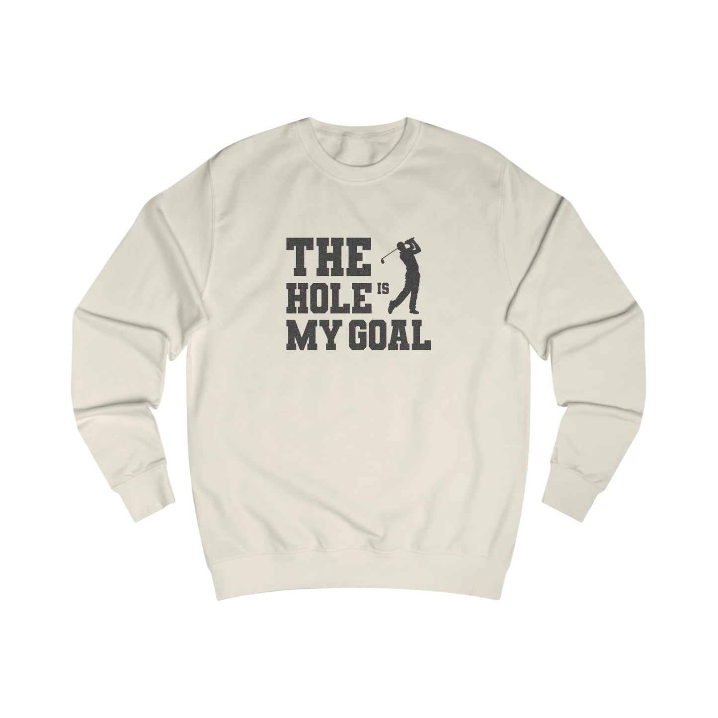 The Hole Is My Goal — Golf Silhouette Retro Sweatshirt (Light)