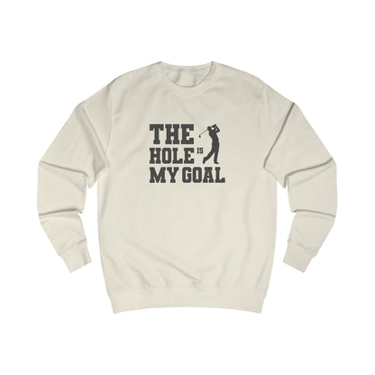 The Hole Is My Goal — Golf Silhouette Retro Sweatshirt (Light)