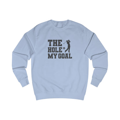 The Hole Is My Goal — Golf Silhouette Retro Sweatshirt (Light)