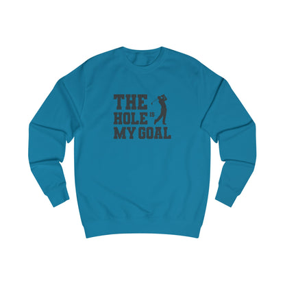 The Hole Is My Goal — Golf Silhouette Retro Sweatshirt (Light)