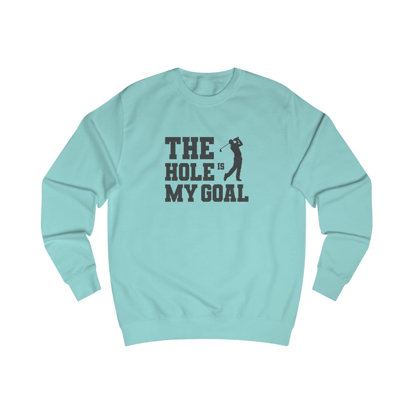 The Hole Is My Goal — Golf Silhouette Retro Sweatshirt (Light)