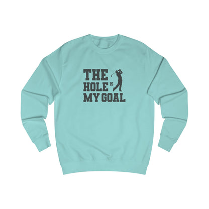 The Hole Is My Goal — Golf Silhouette Retro Sweatshirt (Light)