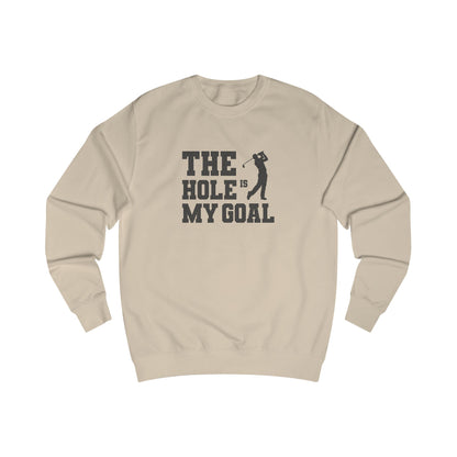 The Hole Is My Goal — Golf Silhouette Retro Sweatshirt (Light)