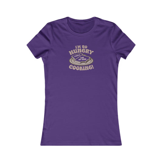 I'm So Hungry, I Could Eat My Own Cooking — Retro Women's Tee (Dark)