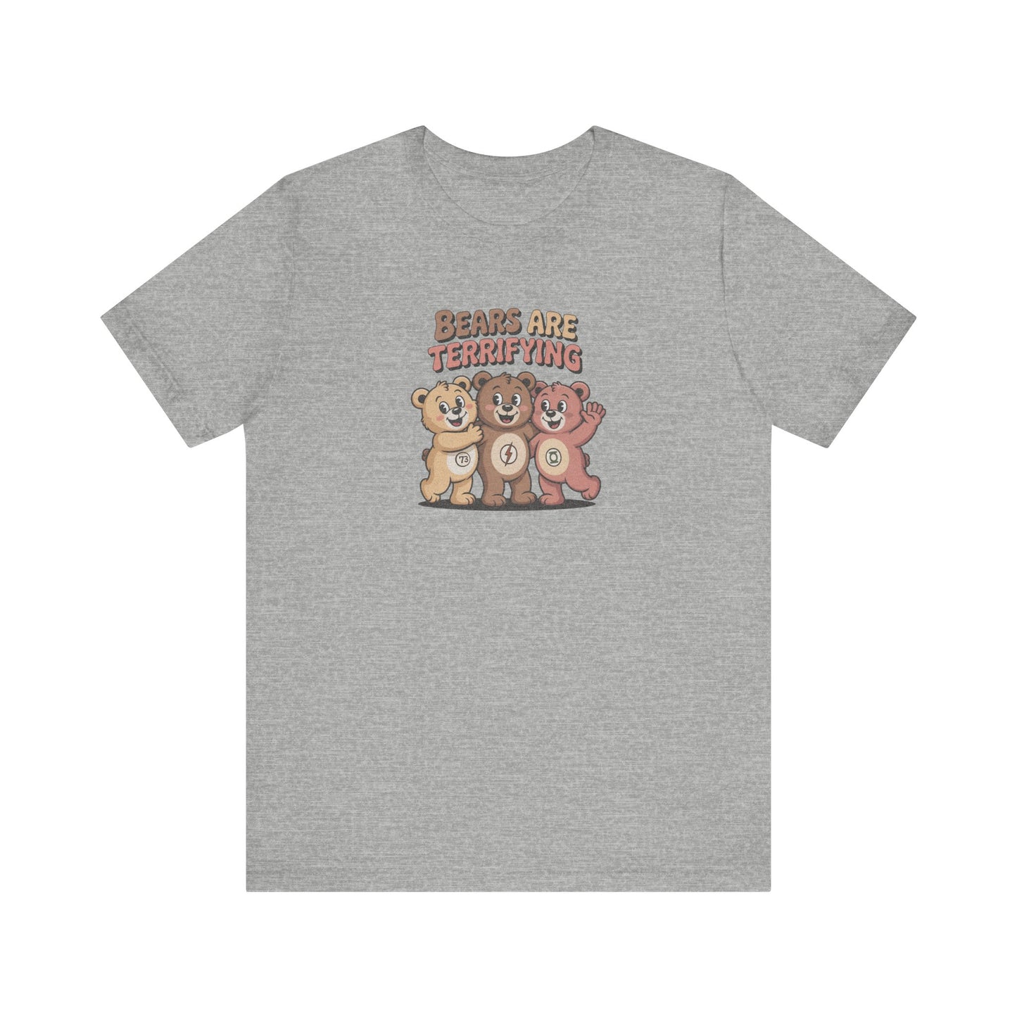 Bears Are Terrifying (Cute Remix) — Retro Tee (Light)
