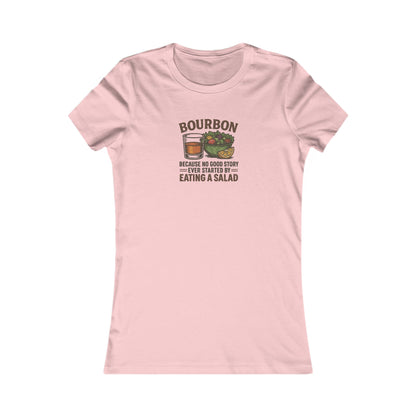 Bourbon > Eating a Salad — Retro Women's Tee (Light)