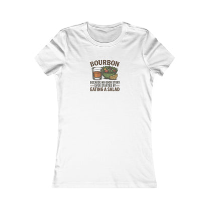 Bourbon > Eating a Salad — Retro Women's Tee (Light)