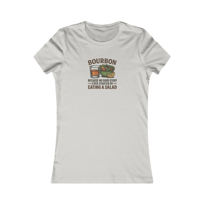 Bourbon > Eating a Salad — Retro Women's Tee (Light)