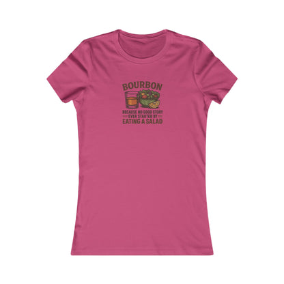 Bourbon > Eating a Salad — Retro Women's Tee (Light)