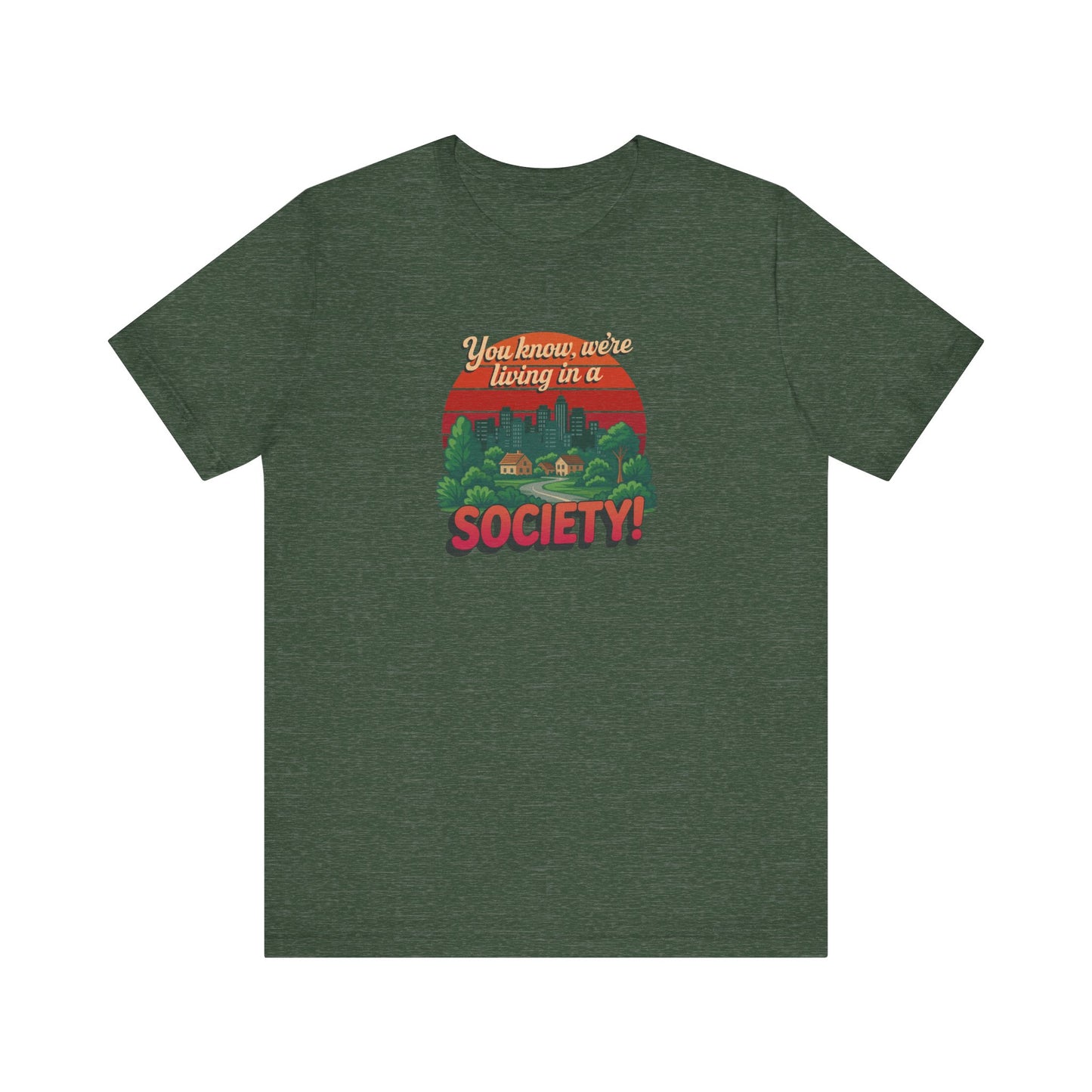 We’re Living in a Society! — Seinfeld Retro Tee (Dark)