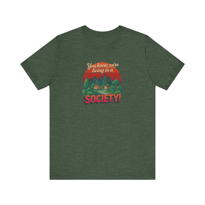 We’re Living in a Society! — Seinfeld Retro Tee (Dark)