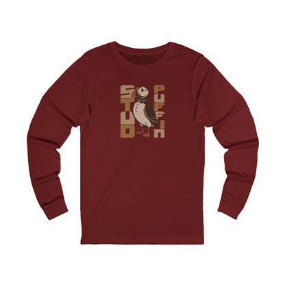 Stud Puffin, Licensed to Chill – Spy-Bird Retro Long Sleeve (Dark)