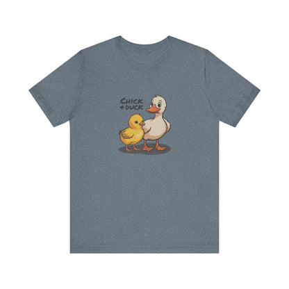 The Chick and the Duck — Friends Retro Tee (Light)