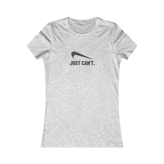 Just Can’t Athletic Parody — Retro Workout Women's Tee (Light)