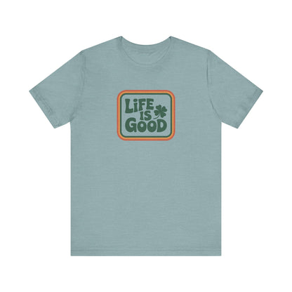Life Is Good, Shamrock Style — St. Patrick’s Retro Tee (Light)