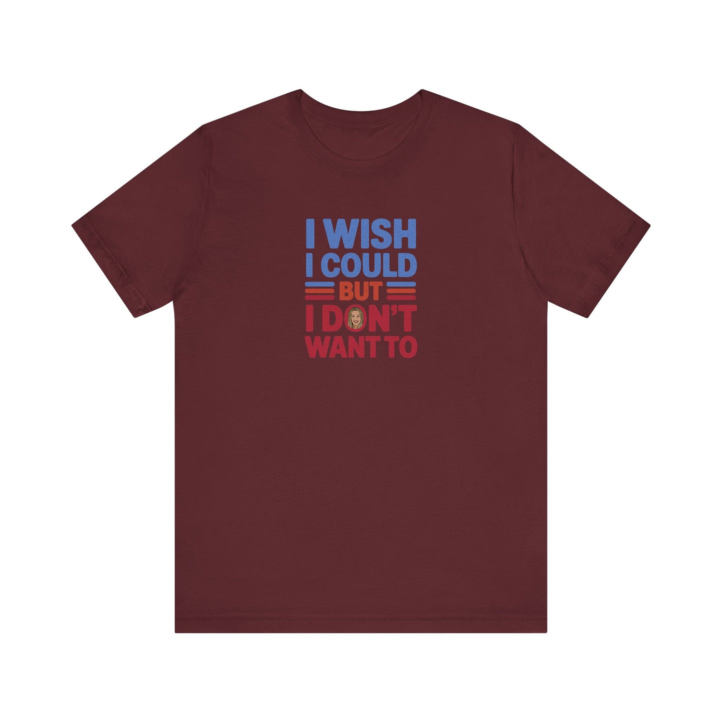 I Wish I Could, But I Don't Want To — Phoebe Buffay Retro Tee (Dark)