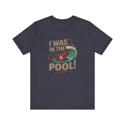 I Was in the Pool! — George Costanza Shrinkage Retro Tee (Dark)