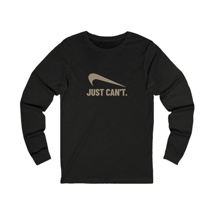 Just Can’t Athletic Parody — Retro Workout Long Sleeve (Dark)