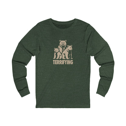 Bears Are Terrifying — Retro Silhouette Long Sleeve (Dark)