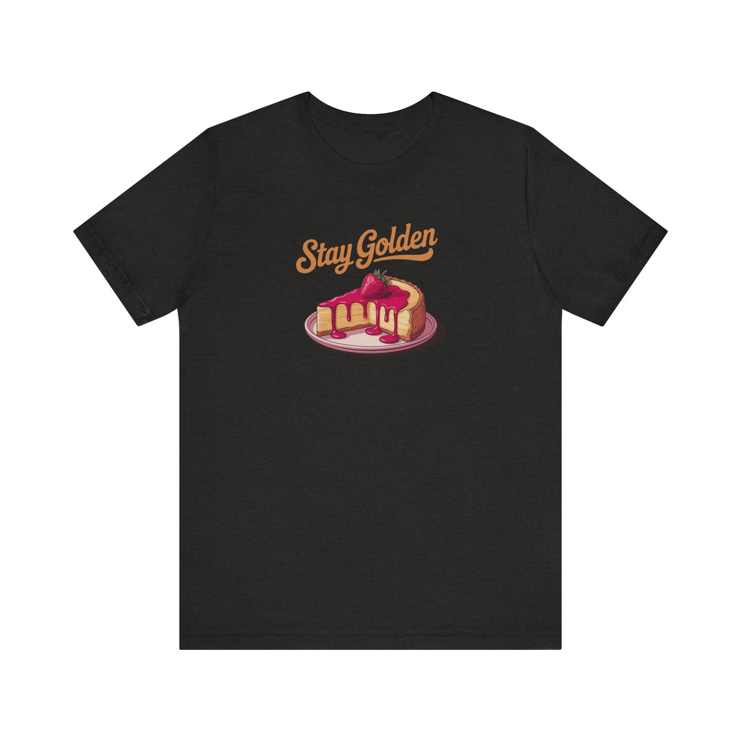 Stay Golden — Retro Cheesecake Graphic Tee (Dark)