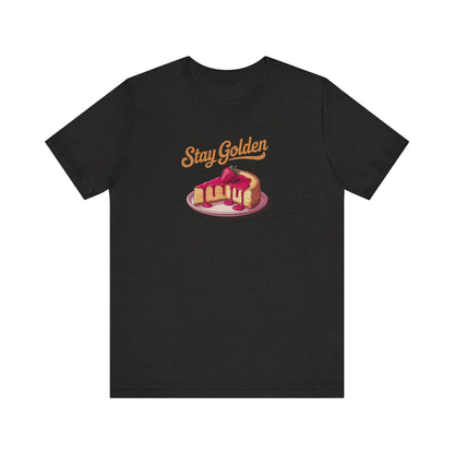 Stay Golden — Retro Cheesecake Graphic Tee (Dark)
