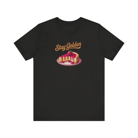 Stay Golden — Retro Cheesecake Graphic Tee (Dark)