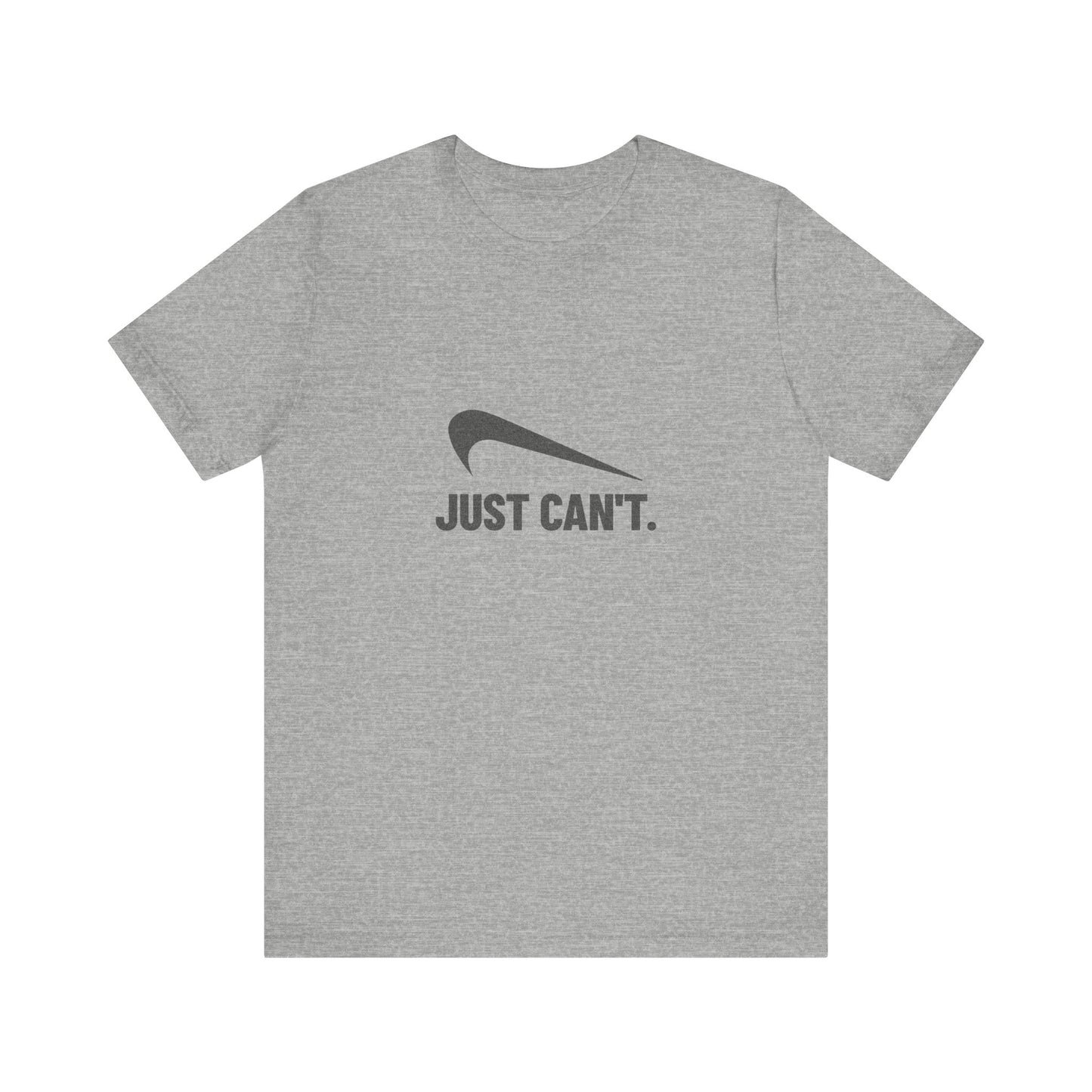 Just Can’t Athletic Parody — Retro Workout Tee (Light)