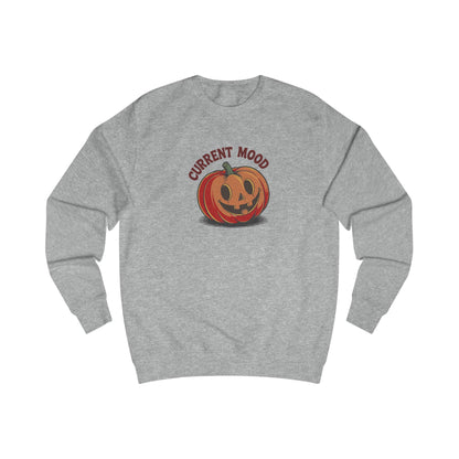 Current Mood (Cute Pumpkin) — Retro Halloween Sweatshirt (Light)