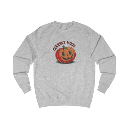 Current Mood (Cute Pumpkin) — Retro Halloween Sweatshirt (Light)
