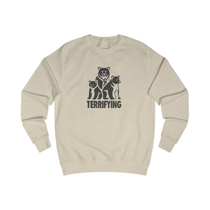 Bears Are Terrifying — Retro Silhouette Sweatshirt (Light)