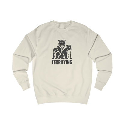 Bears Are Terrifying — Retro Silhouette Sweatshirt (Light)