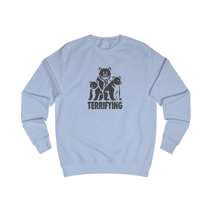 Bears Are Terrifying — Retro Silhouette Sweatshirt (Light)