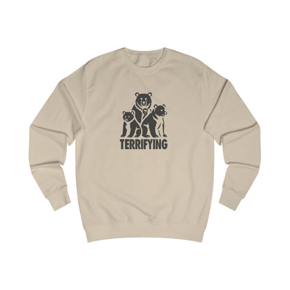 Bears Are Terrifying — Retro Silhouette Sweatshirt (Light)