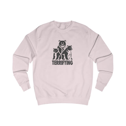 Bears Are Terrifying — Retro Silhouette Sweatshirt (Light)