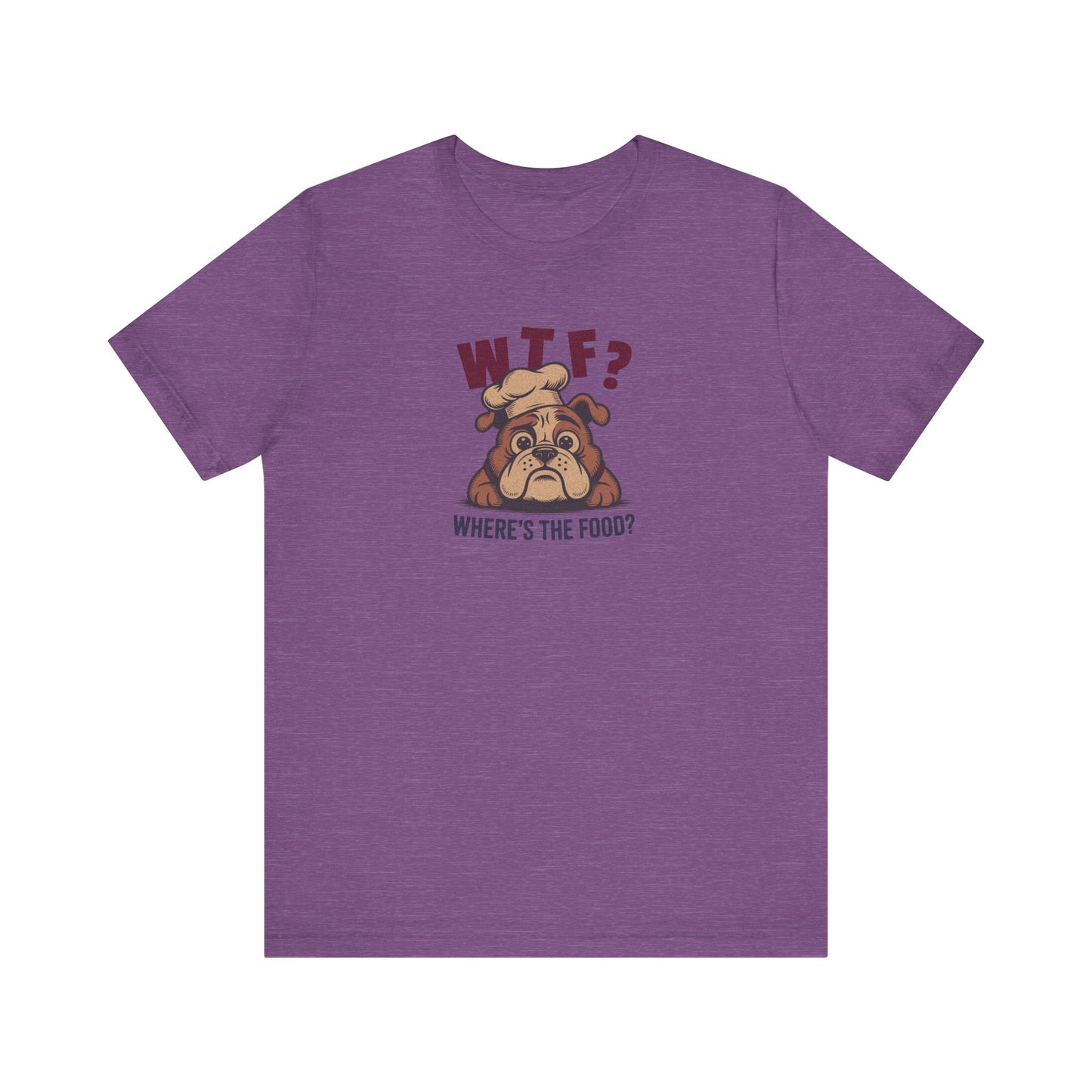 WTF? Where’s the Food? — Bulldog Chef Retro Tee (Light)