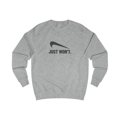 Just Won’t Athletic Parody — Retro Workout Sweatshirt (Light)