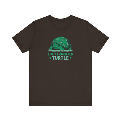 Like a Frightened Turtle — George Costanza Shrinkage Retro Tee (Dark)